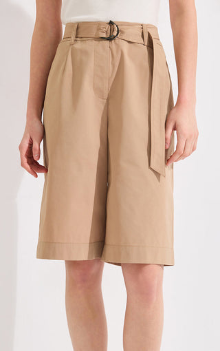 Memory-Fiber Wide-Leg Shorts - serathinan 