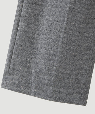 Pearlescent Wool-Cashmere Wide-Leg Trousers