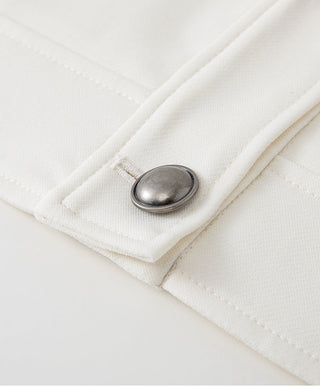 Wool-Blend Cropped Utility Jacket