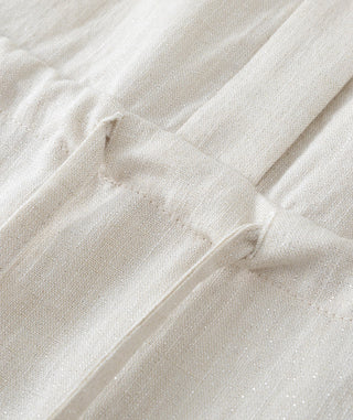 Linen Metallic-Fiber Shirt Dress