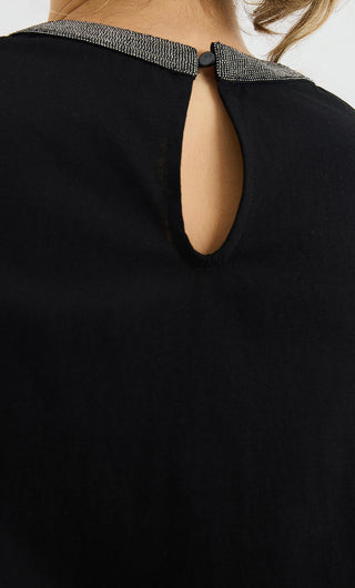 Cotton-Linen Blend Dolman T-Shirt