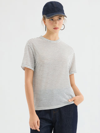 Metallic Stripe T Shirt