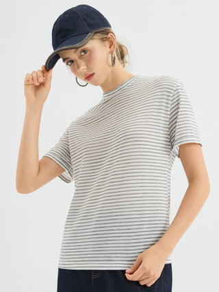 Metallic Stripe T Shirt