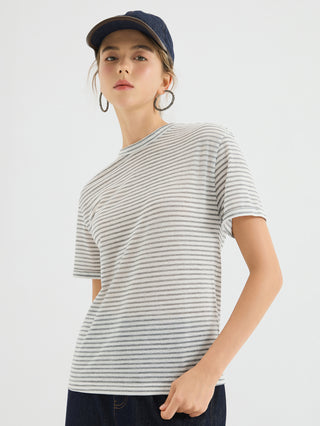 Metallic Stripe T Shirt