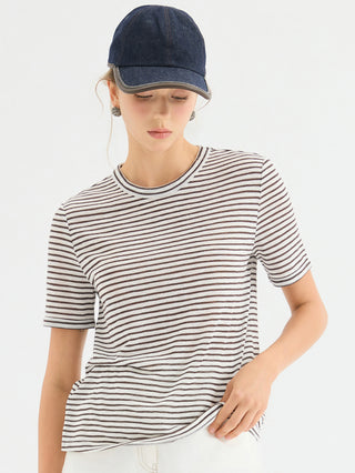 Metallic Stripe T Shirt