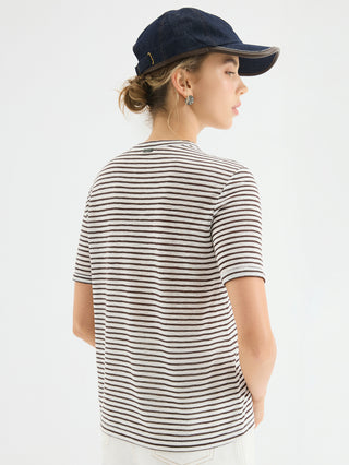 Metallic Stripe T Shirt