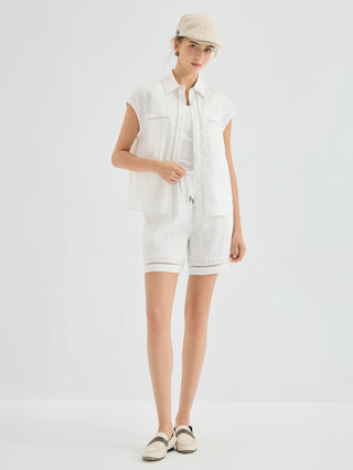 Linen Sleeveless Shirt