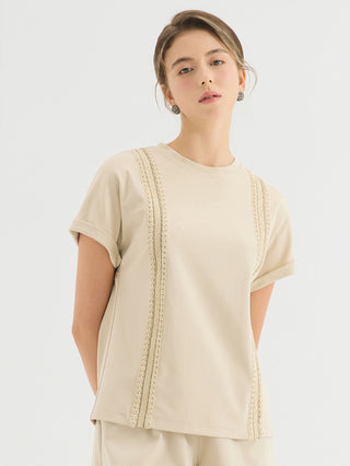 Contrast Trim Short Sleeve Top