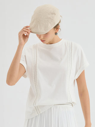 Contrast Trim Short Sleeve Top