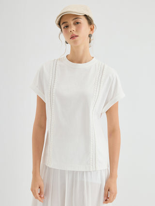 Contrast Trim Short Sleeve Top