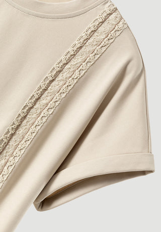 Contrast Trim Short Sleeve Top