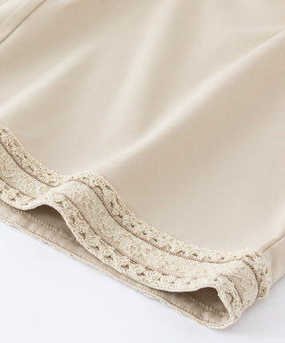 Cotton Modal Lace Trim Bermuda Shorts