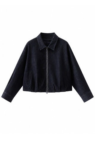 Crystal-Trim Cotton Zip-Up Jacket