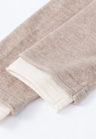 Contrast Trim Rib Knit Long Sleeve Top