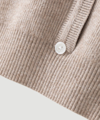 Contrast Trim Rib Knit Short Sleeve Cardigan
