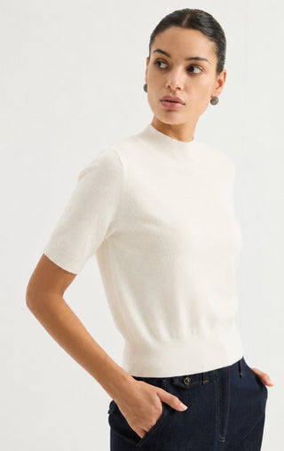 Women’s Cashmere Blend High Neckline Knit Sweater