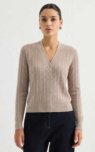 Women’s Cashmere Blend Cable Knit Cardigan
