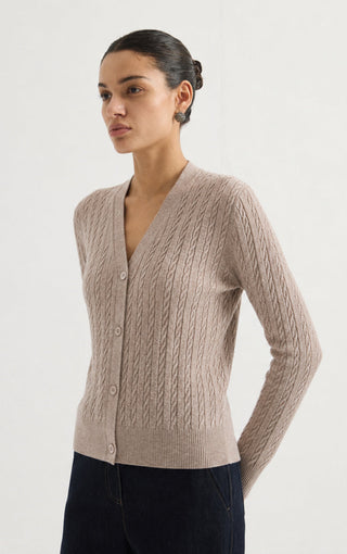 Women’s Cashmere Blend Cable Knit Cardigan