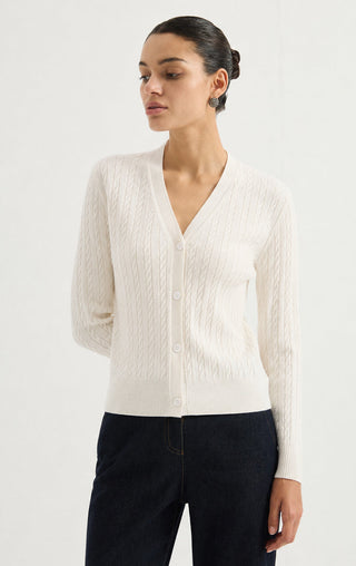 Women’s Cashmere Blend Cable Knit Cardigan