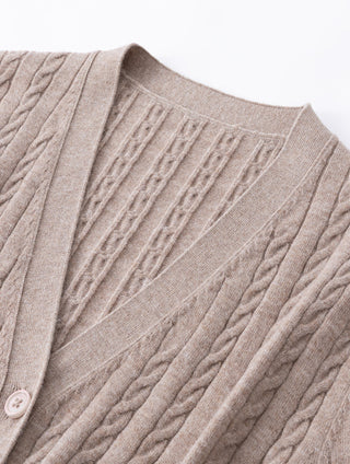 Women’s Cashmere Blend Cable Knit Cardigan
