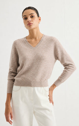 Women’s Cashmere Blend V Neck Knit Pullover