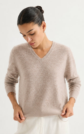 Women’s Cashmere Blend V Neck Knit Pullover