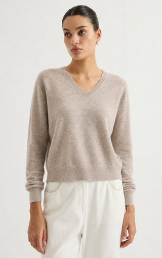 Women’s Cashmere Blend V Neck Knit Pullover