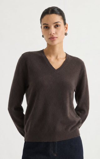Women’s Cashmere Blend V Neck Knit Pullover