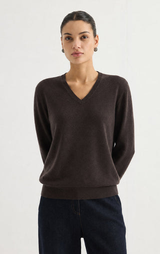 Women’s Cashmere Blend V Neck Knit Pullover