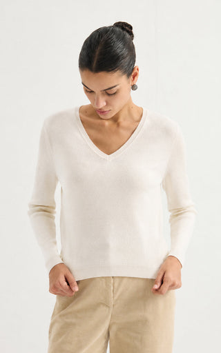 Women’s Cashmere Blend V Neck Knit Pullover