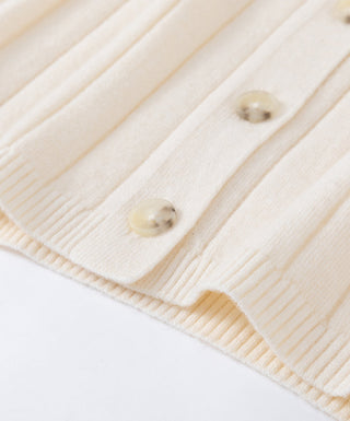 V-Neck Rib Knit Cardigan