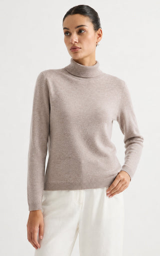 Women's Cashmere Blend Turtleneck Knit Sweater