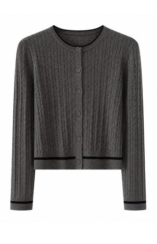 Women's Cashmere Blend Cable Knit Cardigan