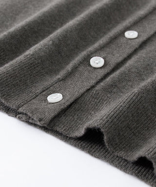 Cashmere Blend Knit Polo Cardigan