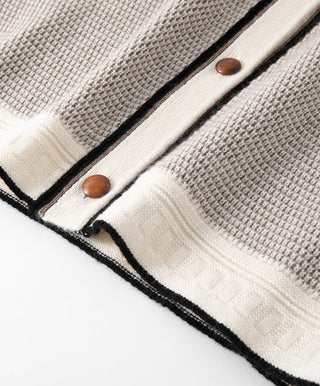 Wool and Cashmere Contrast-Trim Cardigan