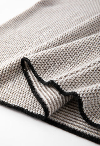 Wool and Cashmere Textured Knit Skirt