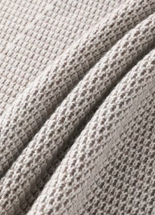 Wool and Cashmere Textured Knit Skirt