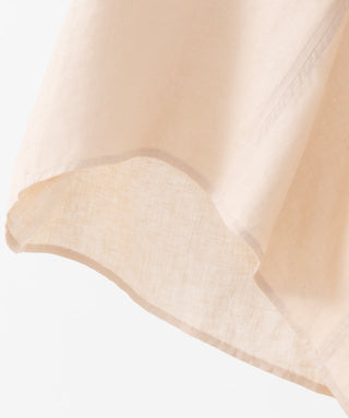 Linen Asymmetrical Square-Neck Shell