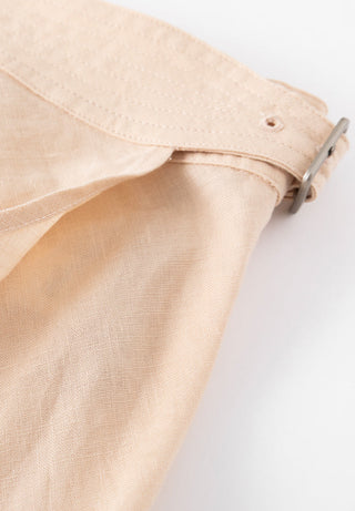 Linen Wrap Midi Skirt