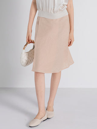 Linen Wrap Midi Skirt