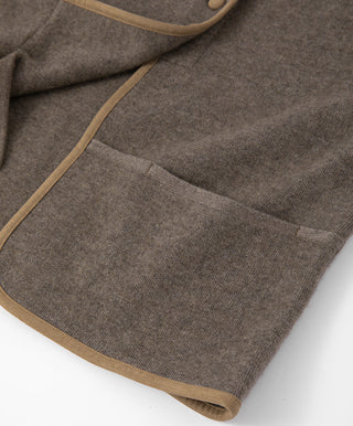 Wool and Cashmere Contrast-Trim Jacket