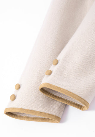 Wool and Cashmere Contrast-Trim Jacket