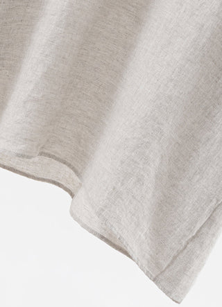100% Linen Drawstring Waist Mini Dress