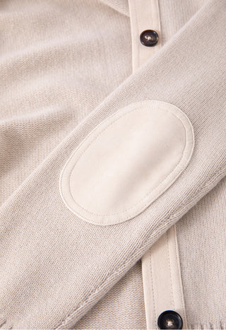 Wool and Cashmere High-Neck Button Cardigan