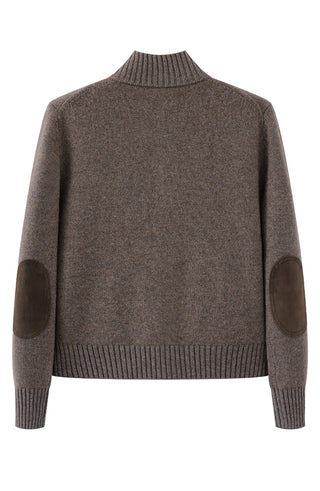 Wool and Cashmere High-Neck Button Cardigan