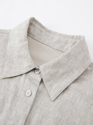 Linen Utility Short-Sleeve Shirt