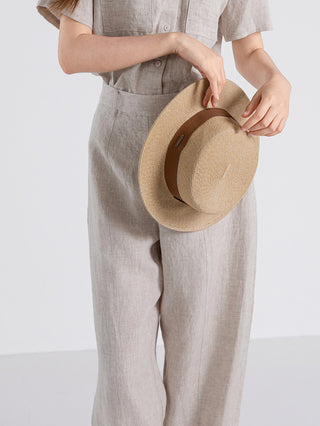 Linen Cropped Barrel-Leg Pants