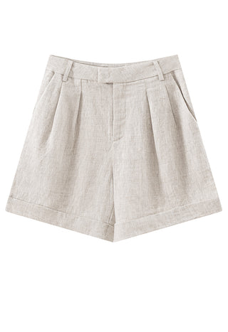 Linen Pleated Shorts