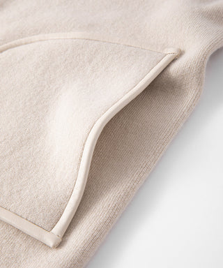Wool and Cashmere Zip Jacket with Sheepskin Trim