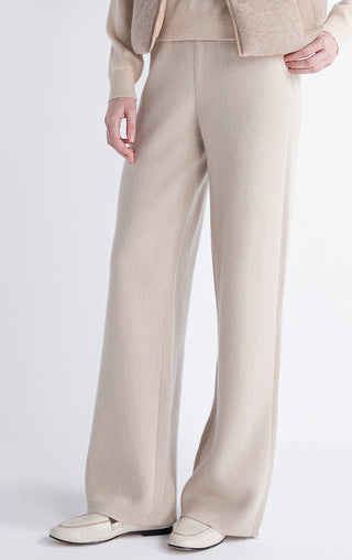 Wool-Cashmere Women’s Full-Length Knit Pants